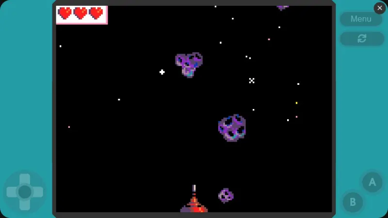 Um jogo rodando num celular.